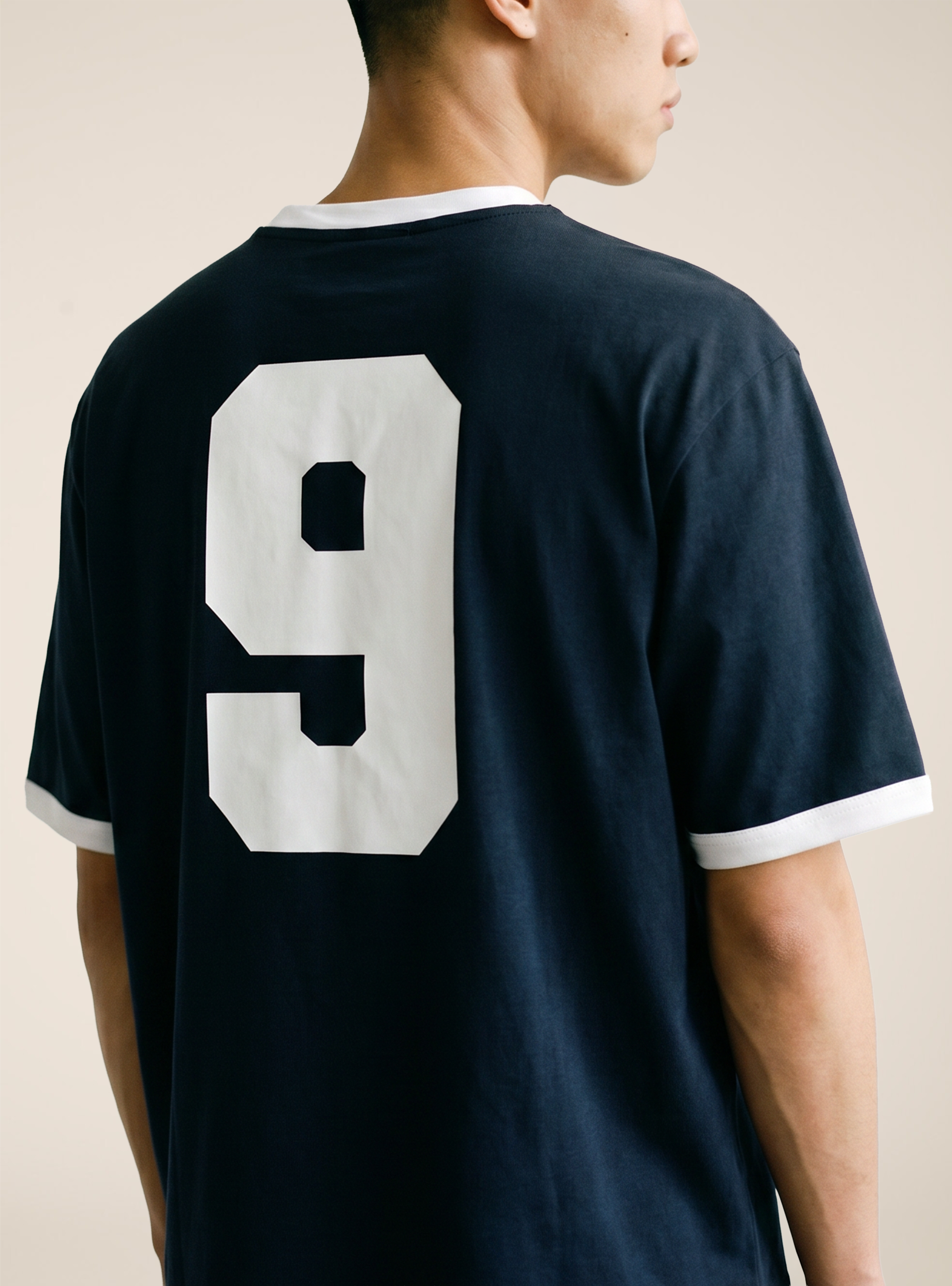 T-shirt boxy fit con stampa mondiali, NA1 NAVY DARK
